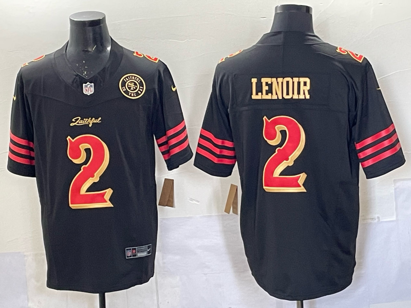 Men San Francisco 49ers #2 Lenoir black Limited Nike NFL 2025 Jersey 02->san francisco 49ers->NFL Jersey